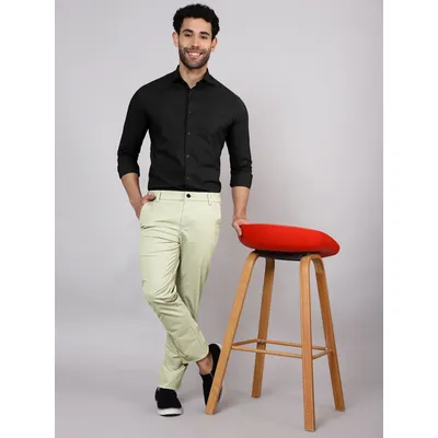 Pale Green Chinos for Men