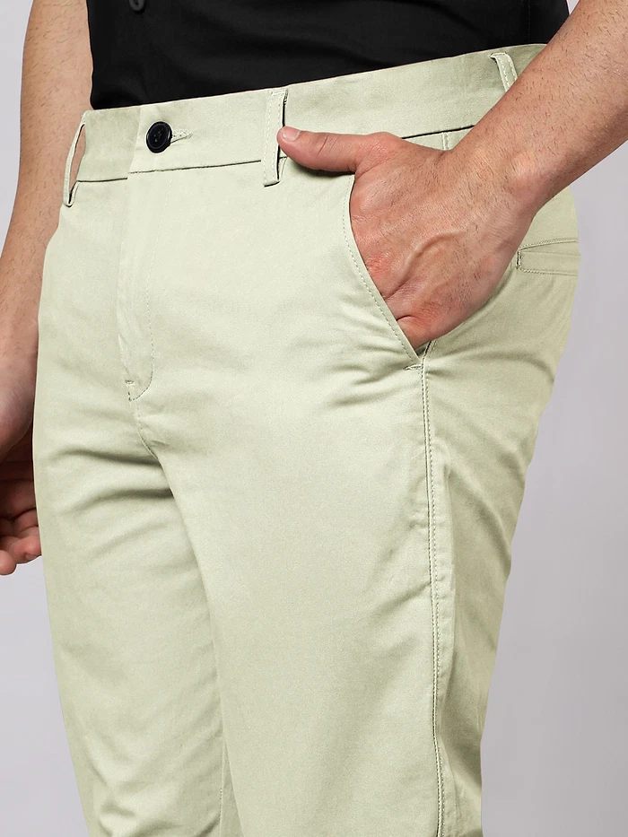 Pale Green Chinos for Men