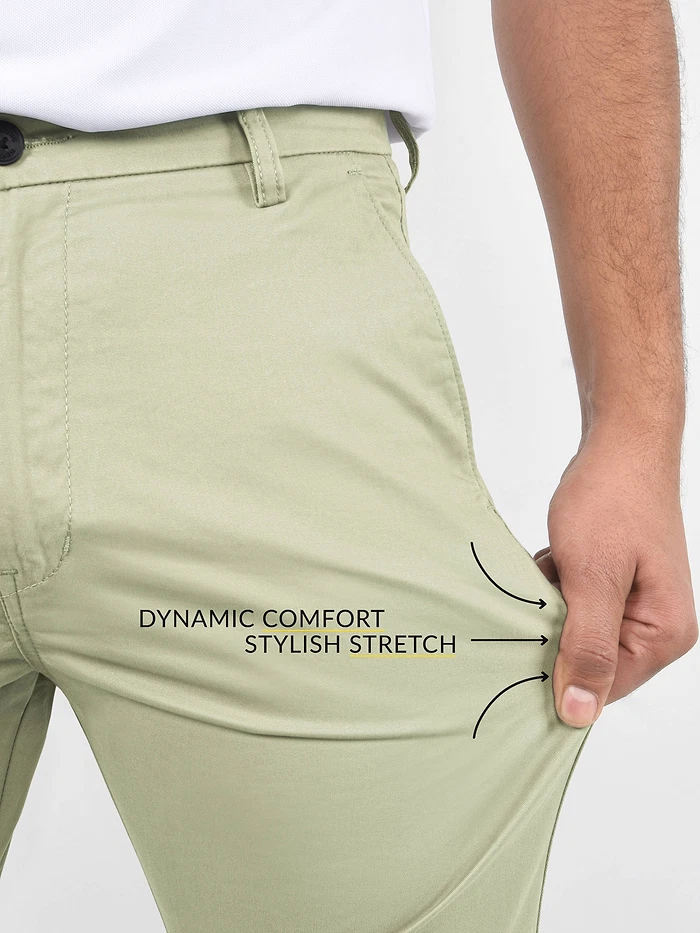 Pale Green Chinos for Men
