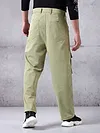 Pale Green Utility Cargo Pants for Men