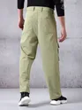 Pale Green Utility Cargo Pants for Men