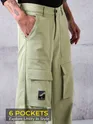 Pale Green Utility Cargo Pants for Men