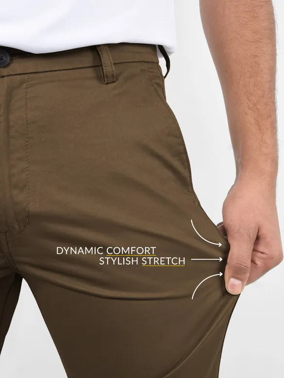 Peanut Brown Chinos for Men