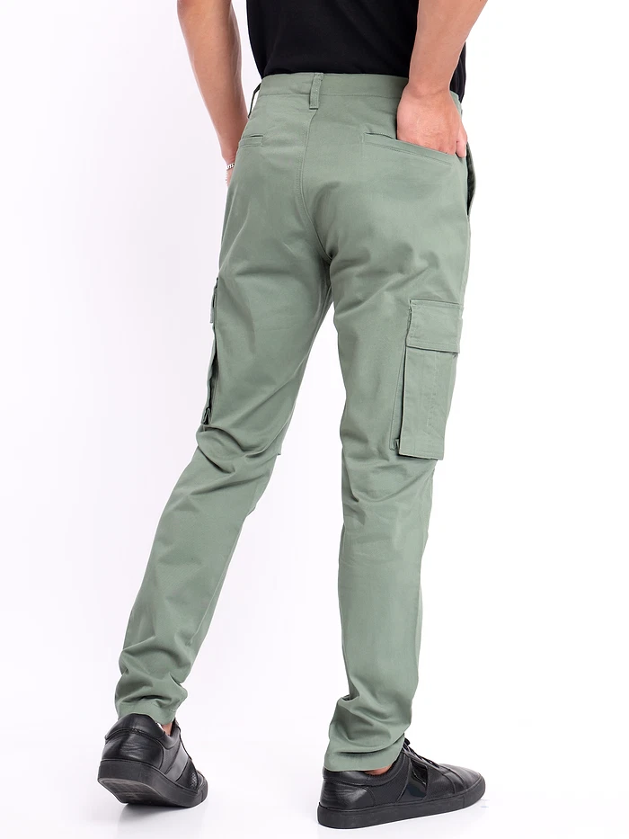 Pistachio Green Signature Cargo Pants