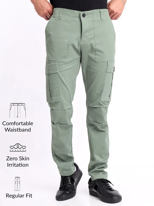 Pistachio Green Signature Cargo Pants