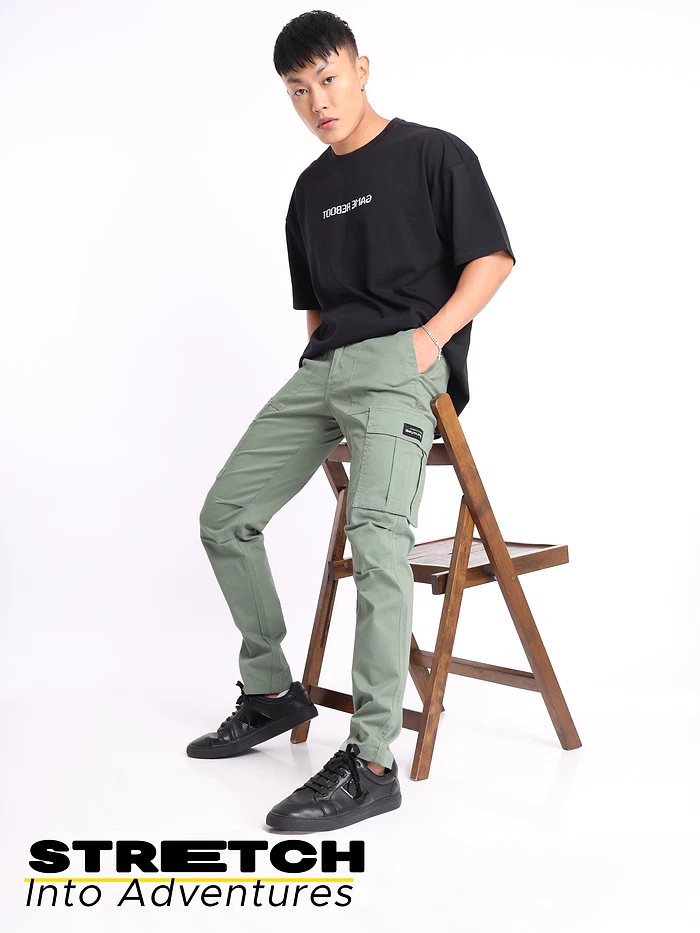 Pistachio Green Signature Cargo Pants