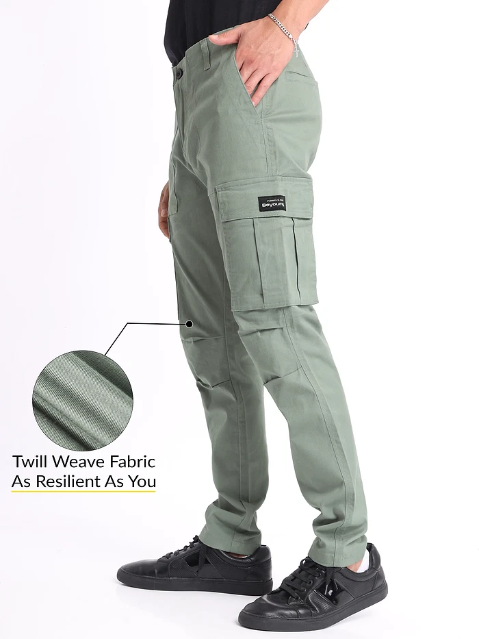 Pistachio Green Signature Cargo Pants