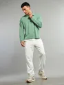 Pistachio Green Revere Neck Full Sleeve Polo