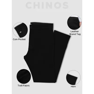 Rich Black Chinos for Men