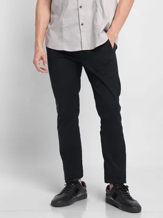 Rich Black Linen Pants for Men, 