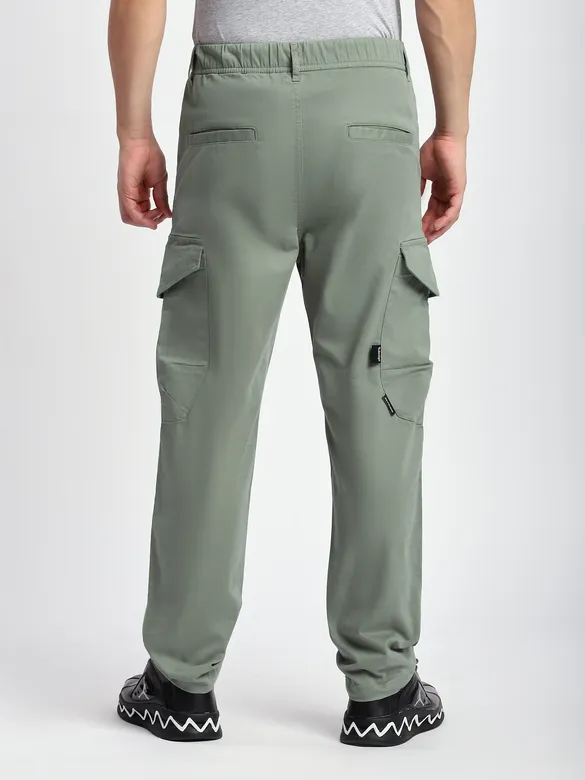 Sage Green Cut and Sew Cargo Pants