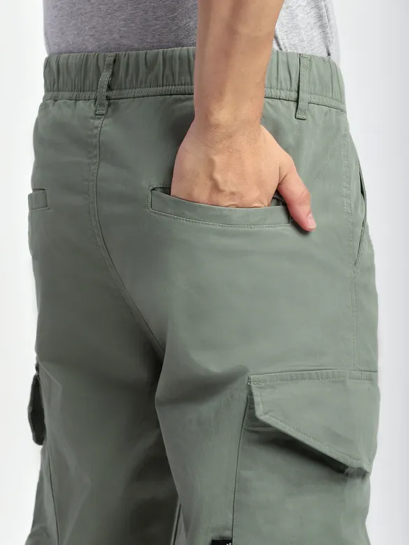 Sage Green Cut and Sew Cargo Pants