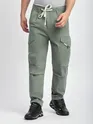 Sage Green Cut and Sew Cargo Pants