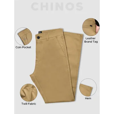 Sand Brown Chinos for Men