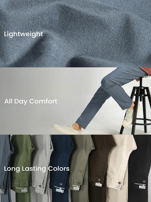 Savoy Blue Regular-fit Chino Pants