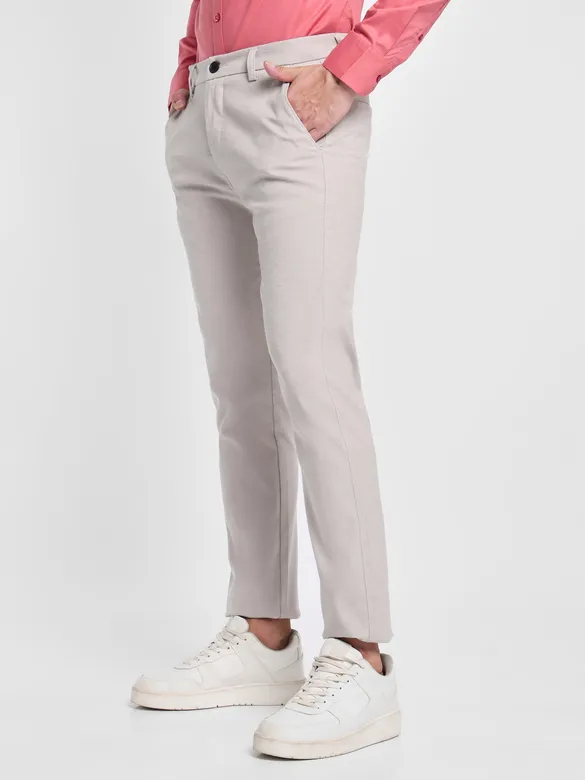 Silver Grey Linen Pants for Men