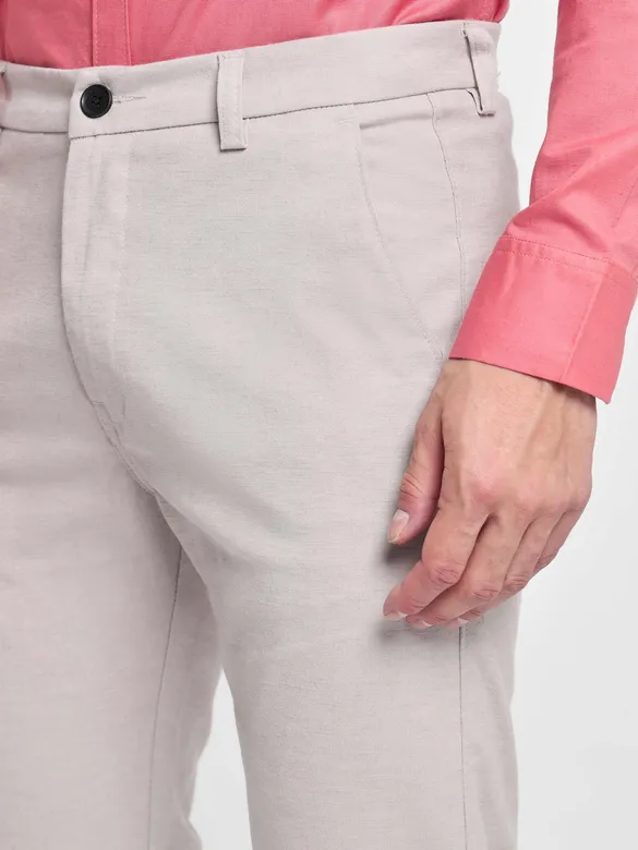 Silver Grey Linen Pants for Men