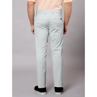 Silvery White Chinos for Men