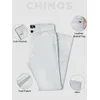 Silvery White Chinos for Men