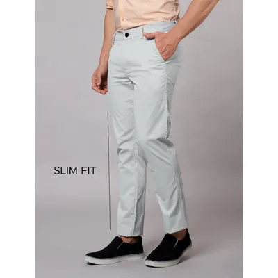Silvery White Chinos for Men