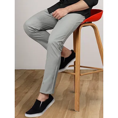 Space Grey Formal Pants for Men, 