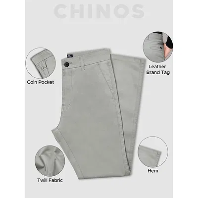 Space Grey Chinos for Men