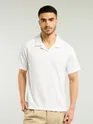 White Lapel Collar Polo T-Shirt