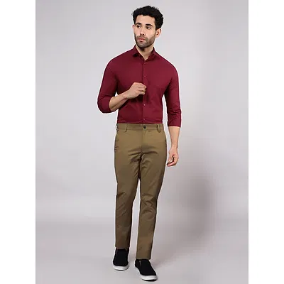 Wood Brown Chinos for Men