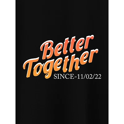 Better Together Customizable Couple T-shirt-Black