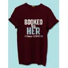 Booked By Customizable Couple T-shirt-Burgundy