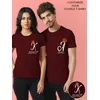 Crown Initials Customizable Couple T-shirt