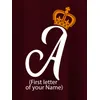 Crown Initials Customizable Couple T-shirt-Burgundy