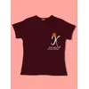Crown Initials Customizable Couple T-shirt-Burgundy