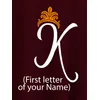 Crown Initials Customizable Couple T-shirt-Burgundy