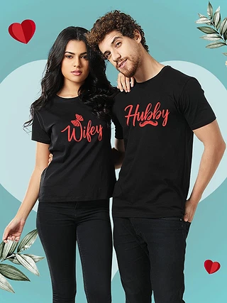 Printed T shirts for Couples, 
