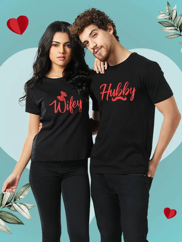 Printed T shirts for Couples, 