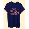 Hubby Wifey Customizable Couple T-shirt-Navy Blue