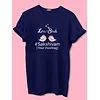 Love Birds Hashtag Customizable Couple T-shirt-Navy Blue
