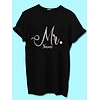 Mr Mrs Customizable Couple T-shirt-Black