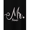 Mr Mrs Customizable Couple T-shirt-Black
