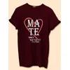 Soulmate Customizable Couple T-shirt-Burgundy