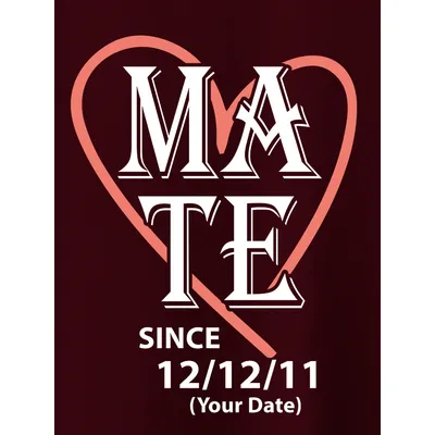 Soulmate Customizable Couple T-shirt-Burgundy