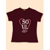 Soulmate Customizable Couple T-shirt-Burgundy