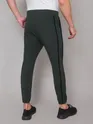 Dark Grey Men Striped Sweatpants