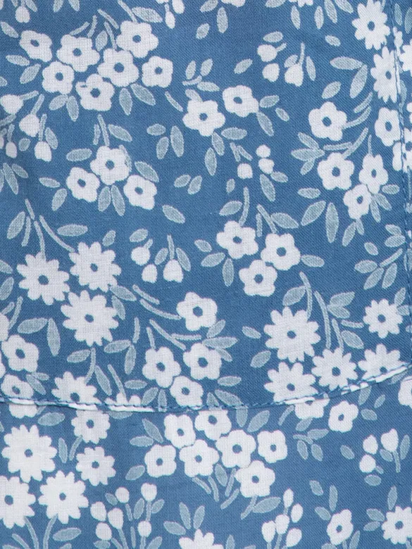 Abstract Printed Blue Flared Kurti