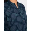 Navy Blue Floral Printed Short Kurti