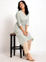 Pearl River Grey Collar Straight Kurti