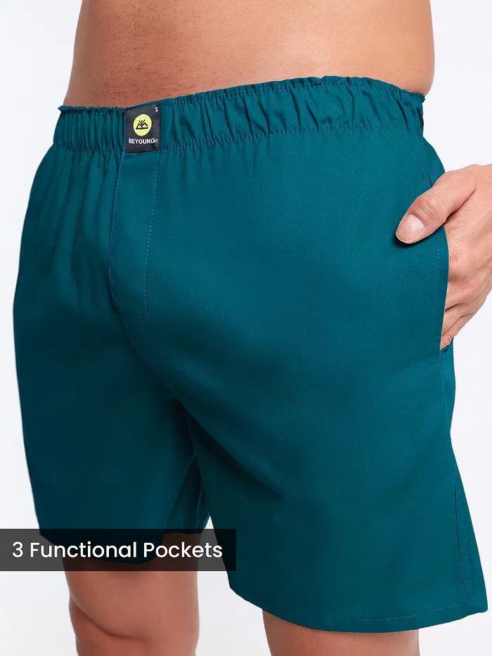 Pick Any 3- Plain Mens Boxers Combo