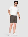 Plain Grizzle Gray And Black Mens Boxer Combo - Pack of Two