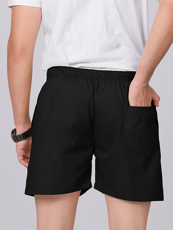 Plain Black Navy Blue And Burgundy Mens Boxer Combo-Pack of 3